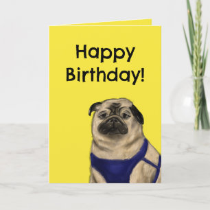 Christliche Geburtstagskarte (Mops) Karte