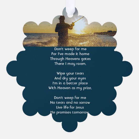 Christliche Gedenkstätte Ornament Karte (Rückseite)