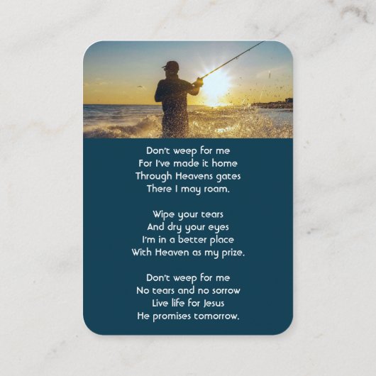 Christliche Gedenkstätte Visitenkarte (Rückseite)