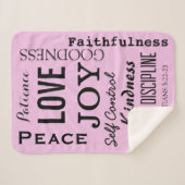 Christliche Geisterfrucht, Galaten 5:22-23 Sherpadecke (Vorderseite (Horizontal))