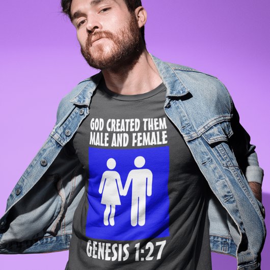 Christliche GENESIS FÜR MÄNNER UND FRAUEN 1:27 T - T-Shirt