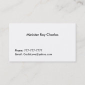 Christliche Geschäfts-Karte Visitenkarte (Rückseite)