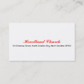 Christliche Geschäfts-Karte Visitenkarte (Rückseite)