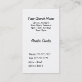 Christliche Geschäftskarte Visitenkarte (Rückseite)