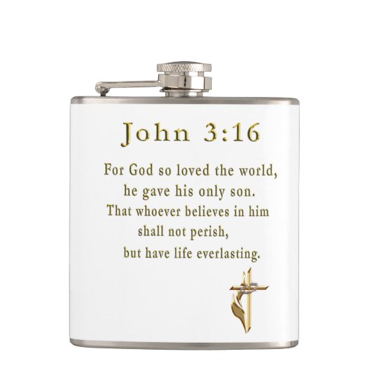 Christliche Geschenke John-3:16 Flachmann (Vorderseite)