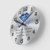 Christliche Geschenke zum 65. Jubiläum, Eltern, Fr Runde Wanduhr (Winkel)