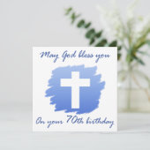 Christliche Geschenke zum 70. Geburtstag Karte (Stehend Vorderseite)