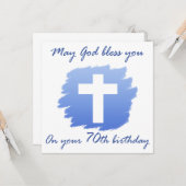 Christliche Geschenke zum 70. Geburtstag Karte (Vorderseite/Rückseite Beispiel)