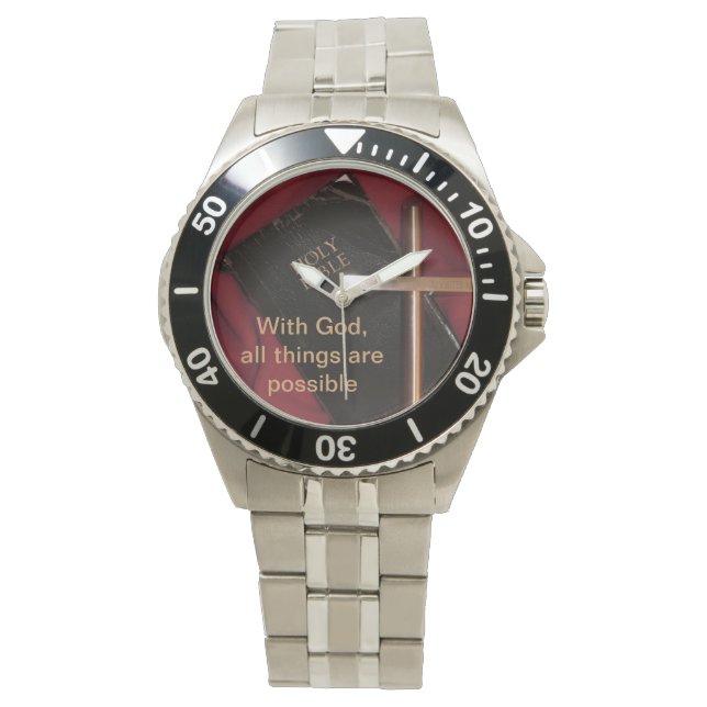 Christliche Geschenkuhr Armbanduhr (Vorderseite)