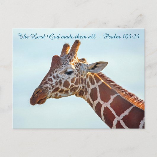 Christliche Giraffe Postkarte (Vorderseite)