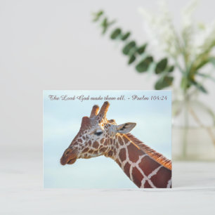Christliche Giraffe Postkarte
