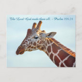Christliche Giraffen-Postkarte Postkarte (Vorderseite)