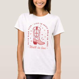 Christliche Girl-Zitate gehen in Liebe rosa Ästhet T-Shirt