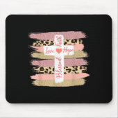 Christliche Glaube Liebe Hoffnung gesegnet - Kreuz Mousepad (Vorne)