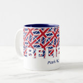 Christliche GLAUBE Mark 9:23 UNION JACK Custom Zweifarbige Tasse (Vorderseite Links)