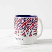 Christliche GLAUBE Mark 9:23 UNION JACK Custom Zweifarbige Tasse (VorderseiteRechts)