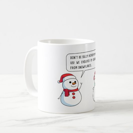 Christliche Glaubensapologetik Snowman - Weihnacht Kaffeetasse (Vorderseite Links)