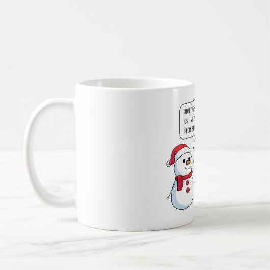 Christliche Glaubensapologetik Snowman - Weihnacht Kaffeetasse (Links)