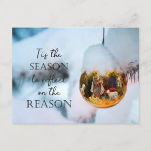 Christliche Glaubenskrippe Grund für das Foto der  Feiertagspostkarte