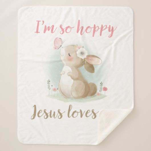 Christliche Glaubensmädchen Ich bin so glücklich J Sherpadecke (Vorderseite)