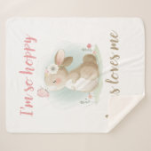 Christliche Glaubensmädchen Ich bin so glücklich J Sherpadecke (Vorderseite (Horizontal))