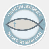 Christliche Gläubige Runder Aufkleber (Vorderseite)
