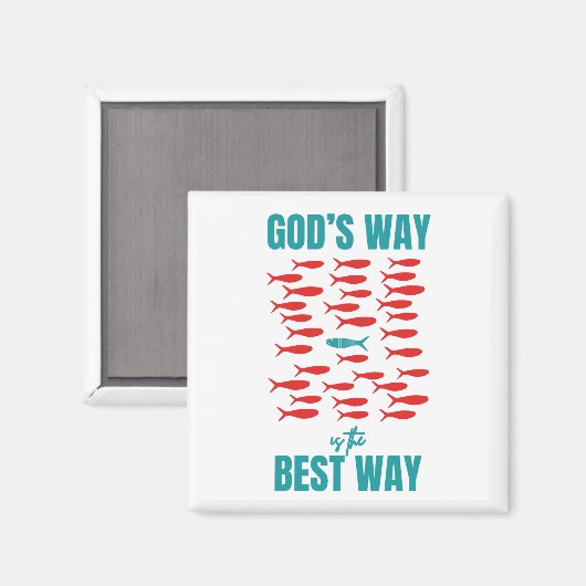 Christliche GOD'S WAY BEST WAY Sardines Magnet (Vorderseite/Rückseite)