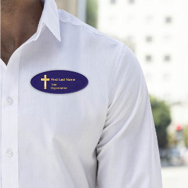 Christliche Goldkreuz-Bezeichnung Namenschild