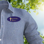 Christliche Goldkreuz-Bezeichnung Namenschild