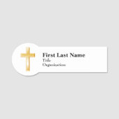 Christliche Goldkreuz-Bezeichnung Namensschild (Vorderseite)