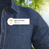 Christliche Goldkreuz-Bezeichnung Namensschild