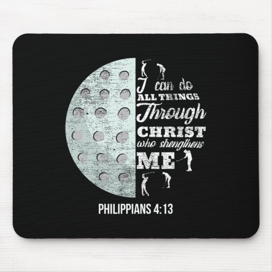 Christliche Golf Philippians 413 Golfer Geschenke Mousepad (Vorne)