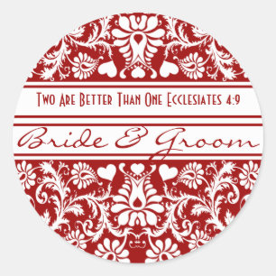 Christliche Gotteshäupter Vintage Blumenhochzeit Runder Aufkleber