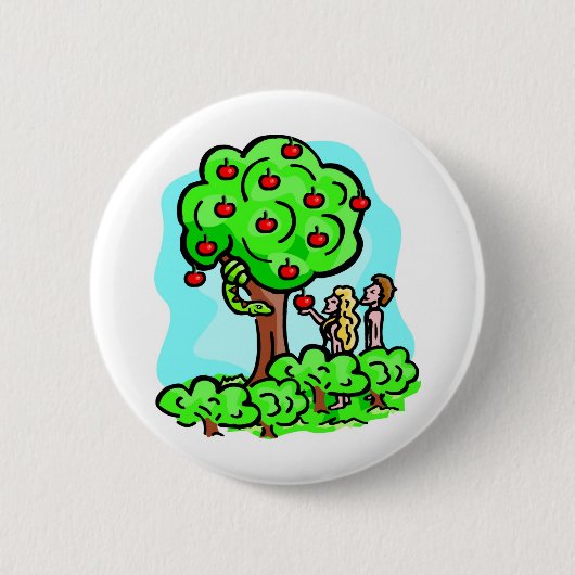 Christliche Grafik Adams und Eves Button (Vorderseite)