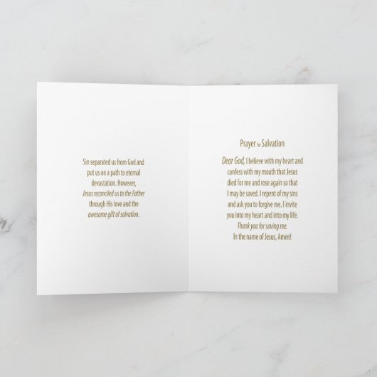 Christliche Gruß-Karten Karte (Innenseite)