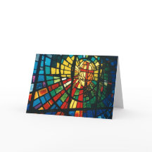 Christliche Grußkarte aus festem Glasfenster