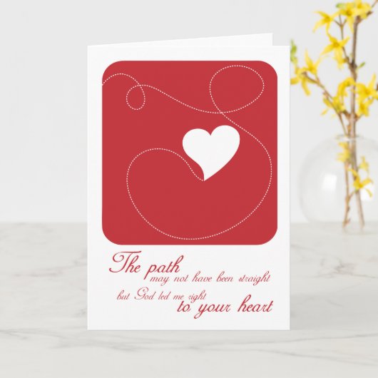 Christliche Grußkarte: Der Weg in Ihr Herz Karte (Gelbe Blume)