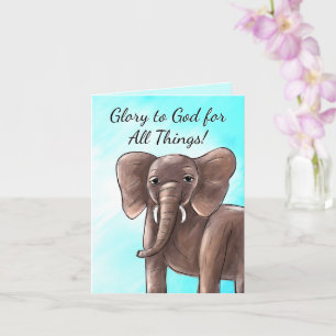 Christliche Grußkarte (Elefant) Karte