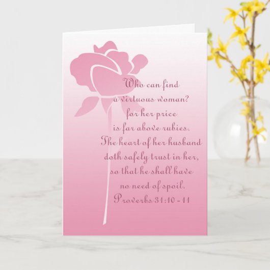 Christliche Grußkarte für Mutter oder Ehefrau Karte (Gelbe Blume)