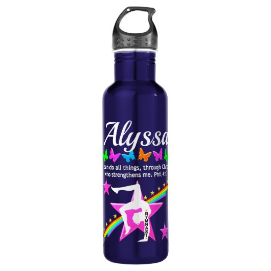CHRISTLICHE GYMNAST PRAYER PERSONALISIERTE WASSERF EDELSTAHLFLASCHE (Vorderseite)