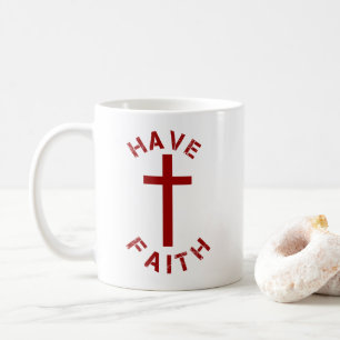 Christliche haben das Rote Kreuz und Textdesign Kaffeetasse