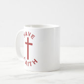 Christliche haben das Rote Kreuz und Textdesign Kaffeetasse (Vorderseite Links)