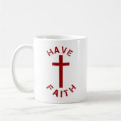 Christliche haben das Rote Kreuz und Textdesign Kaffeetasse (Links)