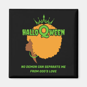 Christliche Halloween Afro Königin HALLOQWEEN Magnet