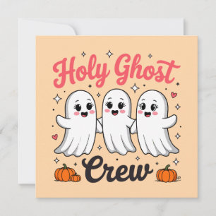 Christliche Halloween-Geist-Crew Feiertagskarte