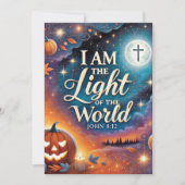 Christliche Halloween-Schrift druckbar Einladung (Vorderseite)