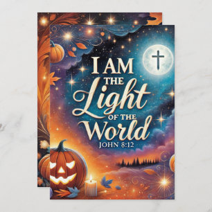 Christliche Halloween-Schrift druckbar Einladung