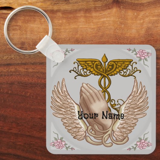 Christliche Hände Krankenversicherung Schlüsselanh Schlüsselanhänger (Vorderseite)