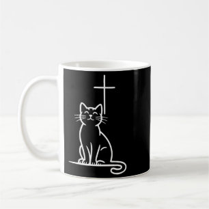 Christliche Hauskatzen lieben Jesus Seid glücklich Kaffeetasse