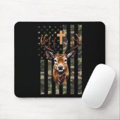 Christliche Hirschjagd Camouflage Amerikanische Fl Mousepad (Mit Mouse)